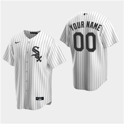 Men's Custom Chicago White Sox White Home Replica Jersey Men's Custom Chicago White Sox White Home Replica Jersey