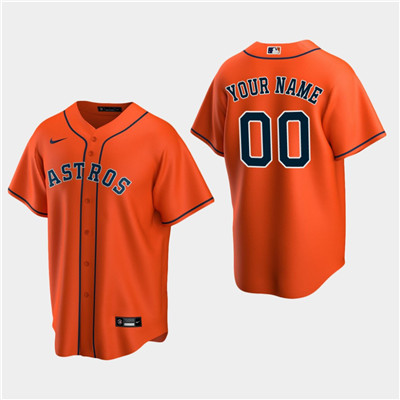 Men's Custom Houston Astros Orange Alternate Replica Jersey Men's Custom Houston Astros Orange Alternate Replica Jersey