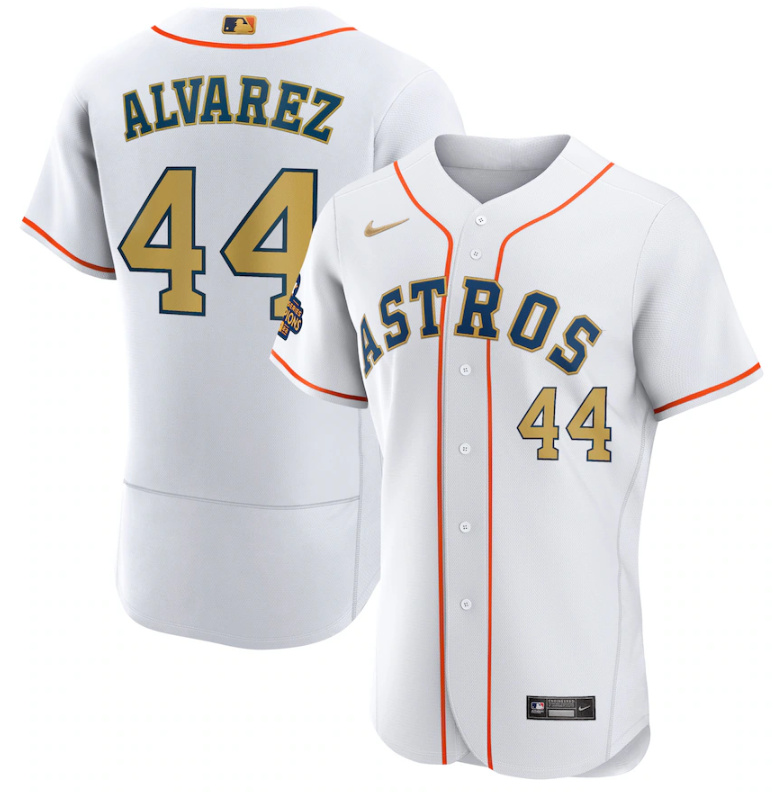 Men's Custom Houston Astros White 2023 Gold Collection With World Serise Champions Patch Stitched Baseball Jersey Men's Custom Houston Astros White 2023 Gold Collection With World Serise Champions Patch Stitched Baseball Jersey