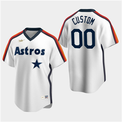 Men's Custom Houston Astros White Home Cooperstown Collection Nike Jersey Men's Custom Houston Astros White Home Cooperstown Collection Nike Jersey