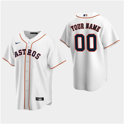 Men's Custom Houston Astros White Home Replica Jersey Men's Custom Houston Astros White Home Replica Jersey