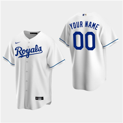 Men's Custom Kansas City Royals White Home Replica Jersey Men's Custom Kansas City Royals White Home Replica Jersey