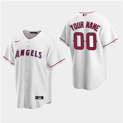 Men's Custom Los Angeles Angels White Home Replica Jersey Men's Custom Los Angeles Angels White Home Replica Jersey