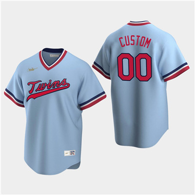 Men's Custom Minnesota Twins Light Blue Road Cooperstown Collection Nike Jersey Men's Custom Minnesota Twins Light Blue Road Cooperstown Collection Nike Jersey