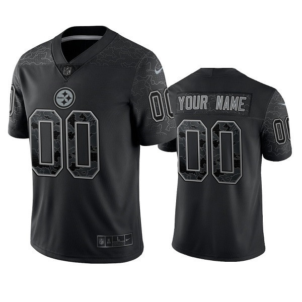 Men's Custom Pittsburgh Steelers  Reflective Limited Stitched Jersey