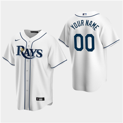 Men's Custom Tampa Bay Rays White Home Replica Jersey Men's Custom Tampa Bay Rays White Home Replica Jersey