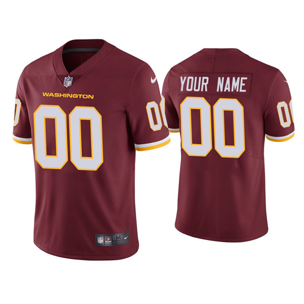 Men's Custom Washington Football Vapor Limited Burgundy Jersey Men's Custom Washington Football Vapor Limited Burgundy Jersey