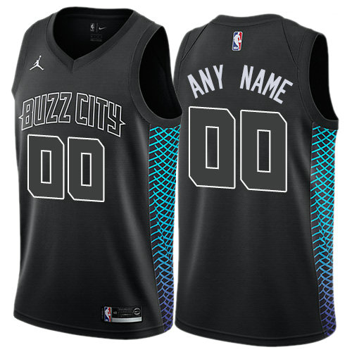 Men's Customized Nike Jordan Charlotte Hornets City Edition Authentic Men's Black NBA Jersey Men's Customized Nike Jordan Charlotte Hornets City Edition Authentic Men's Black NBA Jersey