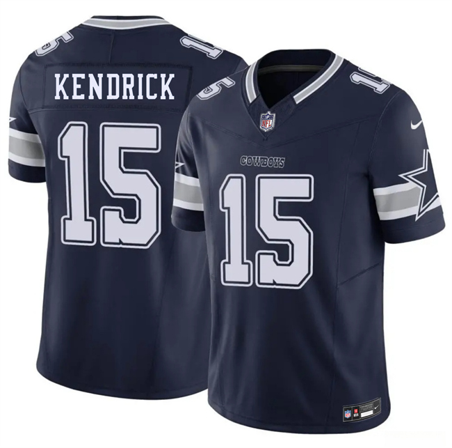 Men's Dallas Cowboys #15 Derion Kendrick Navy 2026 F.U.S.E Vapor Untouchable Limited Stitched Football Jersey Men's Dallas Cowboys #15 Derion Kendrick Navy 2026 F.U.S.E Vapor Untouchable Limited Stitched Football Jersey