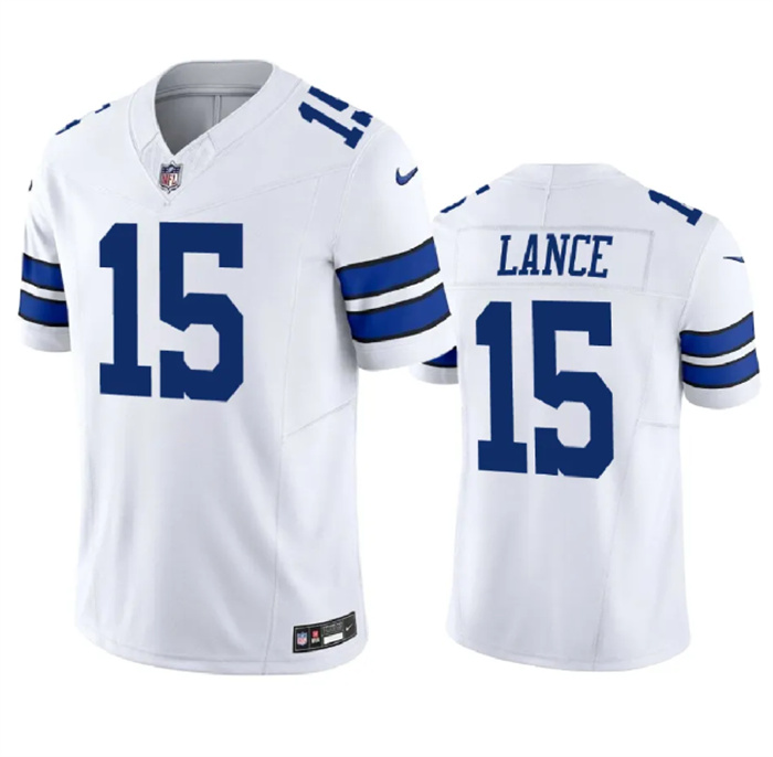 Men's Dallas Cowboys #15 Trey Lance White 2023 F.U.S.E. Limited Stitched Football Jersey Men's Dallas Cowboys #15 Trey Lance White 2023 F.U.S.E. Limited Stitched Football Jersey