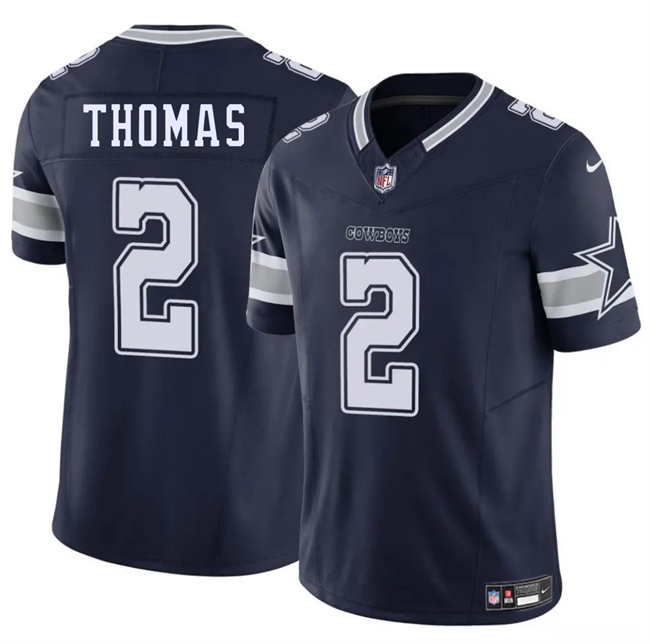 Men's Dallas Cowboys #2 Juanyeh Thomas Navy 2025 F.U.S.E Vapor Untouchable Limited Stitched Football Jersey Men's Dallas Cowboys #2 Juanyeh Thomas Navy 2025 F.U.S.E Vapor Untouchable Limited Stitched Football Jersey