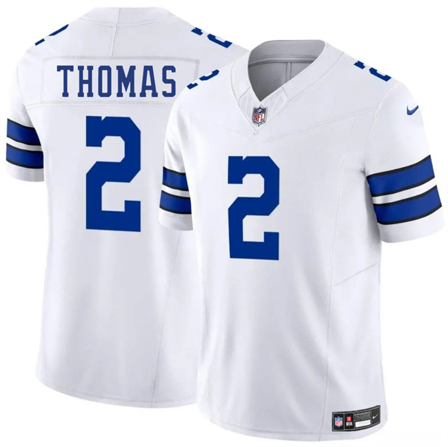 Men's Dallas Cowboys #2 Juanyeh Thomas White 2025 F.U.S.E Vapor Untouchable Limited Stitched Football Jersey Men's Dallas Cowboys #2 Juanyeh Thomas White 2025 F.U.S.E Vapor Untouchable Limited Stitched Football Jersey