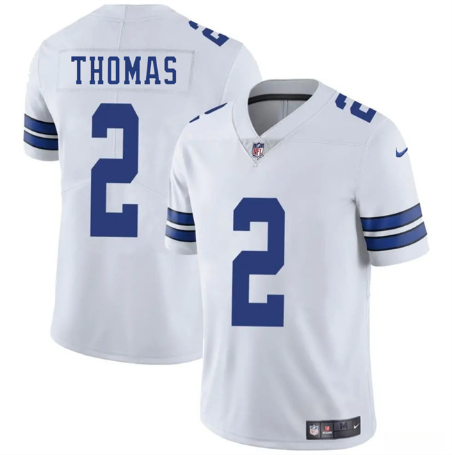 Men's Dallas Cowboys #2 Juanyeh Thomas White 2025 Vapor Untouchable Limited Stitched Football Jersey Men's Dallas Cowboys #2 Juanyeh Thomas White 2025 Vapor Untouchable Limited Stitched Football Jersey