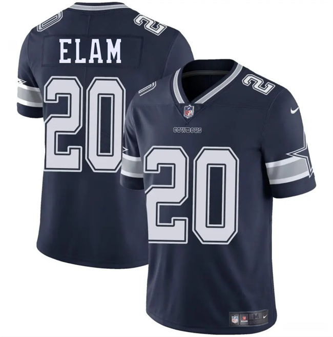 Men's Dallas Cowboys #20 Kaiir Elam Navy Blue 2025 Vapor Untouchable Limited Stitched Football Jersey