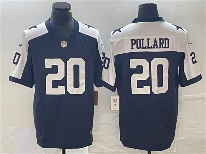 Men's Dallas Cowboys #20 Tony Pollard Navy 2023 F.U.S.E.Thanksgiving Limited Stitched Football Jersey Men's Dallas Cowboys #20 Tony Pollard Navy 2023 F.U.S.E.Thanksgiving Limited Stitched Football Jersey