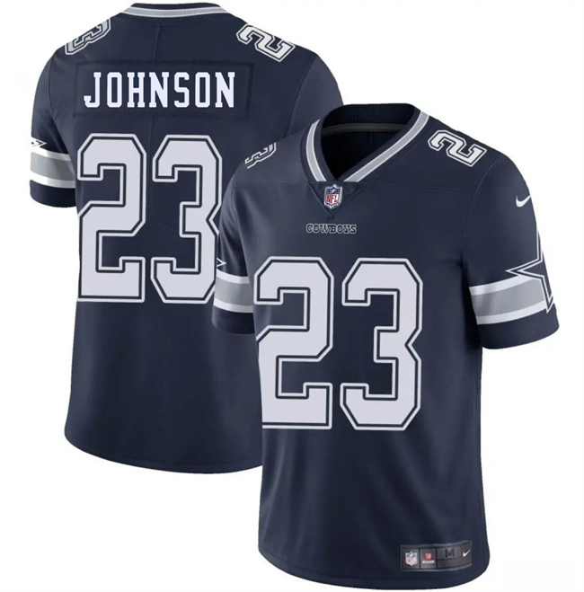 Men's Dallas Cowboys #23 Buddy Johnson Navy Blue 2025 Vapor Untouchable Limited Stitched Football Jersey Men's Dallas Cowboys #23 Buddy Johnson Navy Blue 2025 Vapor Untouchable Limited Stitched Football Jersey
