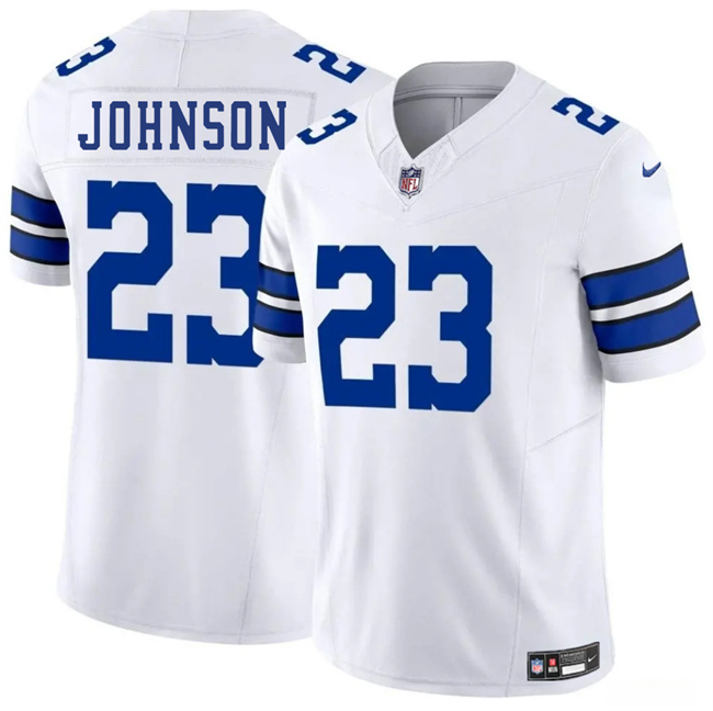 Men's Dallas Cowboys #23 Buddy Johnson White 2025 F.U.S.E Vapor Untouchable Limited Stitched Football Jersey Men's Dallas Cowboys #23 Buddy Johnson White 2025 F.U.S.E Vapor Untouchable Limited Stitched Football Jersey