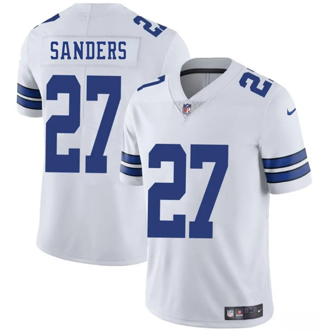 Men's Dallas Cowboys #27 Miles Sanders White 2025 Vapor Untouchable Limited Stitched Football Jersey Men's Dallas Cowboys #27 Miles Sanders White 2025 Vapor Untouchable Limited Stitched Football Jersey