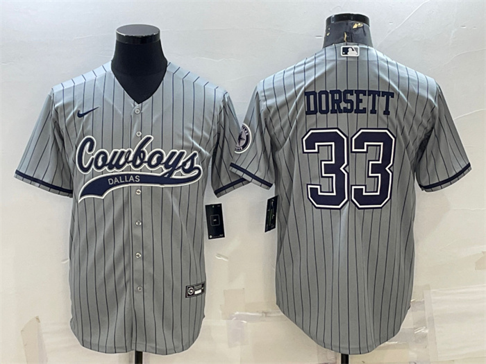 Men's Dallas Cowboys #33 Tony Dorsett Grey With Patch Cool Base Stitched Baseball Jersey Men's Dallas Cowboys #33 Tony Dorsett Grey With Patch Cool Base Stitched Baseball Jersey