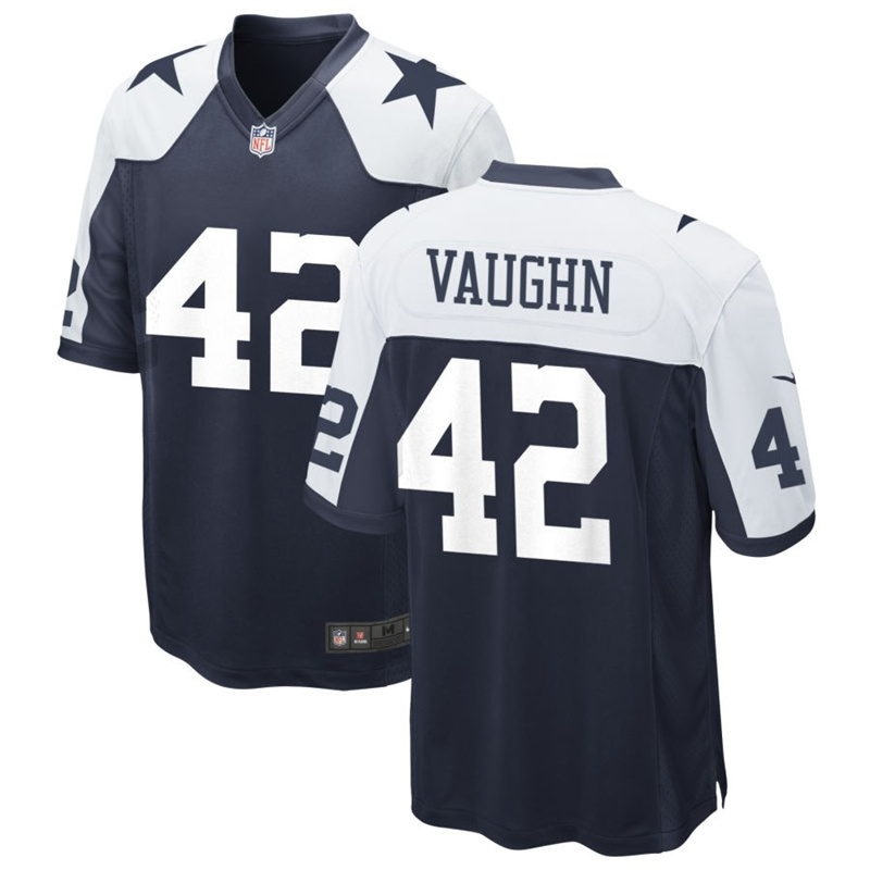 Men's Dallas Cowboys #42 Vaughn Navy White Thanksgiving Vapor Untouchable Limited Stitched Football Jersey Men's Dallas Cowboys #42 Vaughn Navy White Thanksgiving Vapor Untouchable Limited Stitched Football Jersey