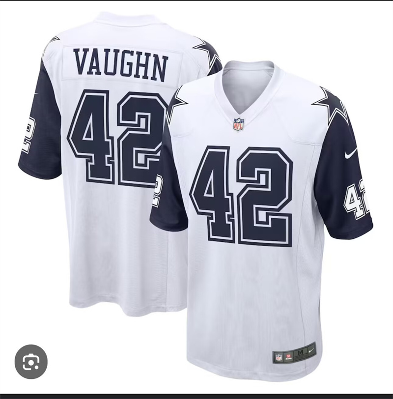 Men's Dallas Cowboys #42 Vaughn White Vapor Untouchable Limited Stitched Football Jersey