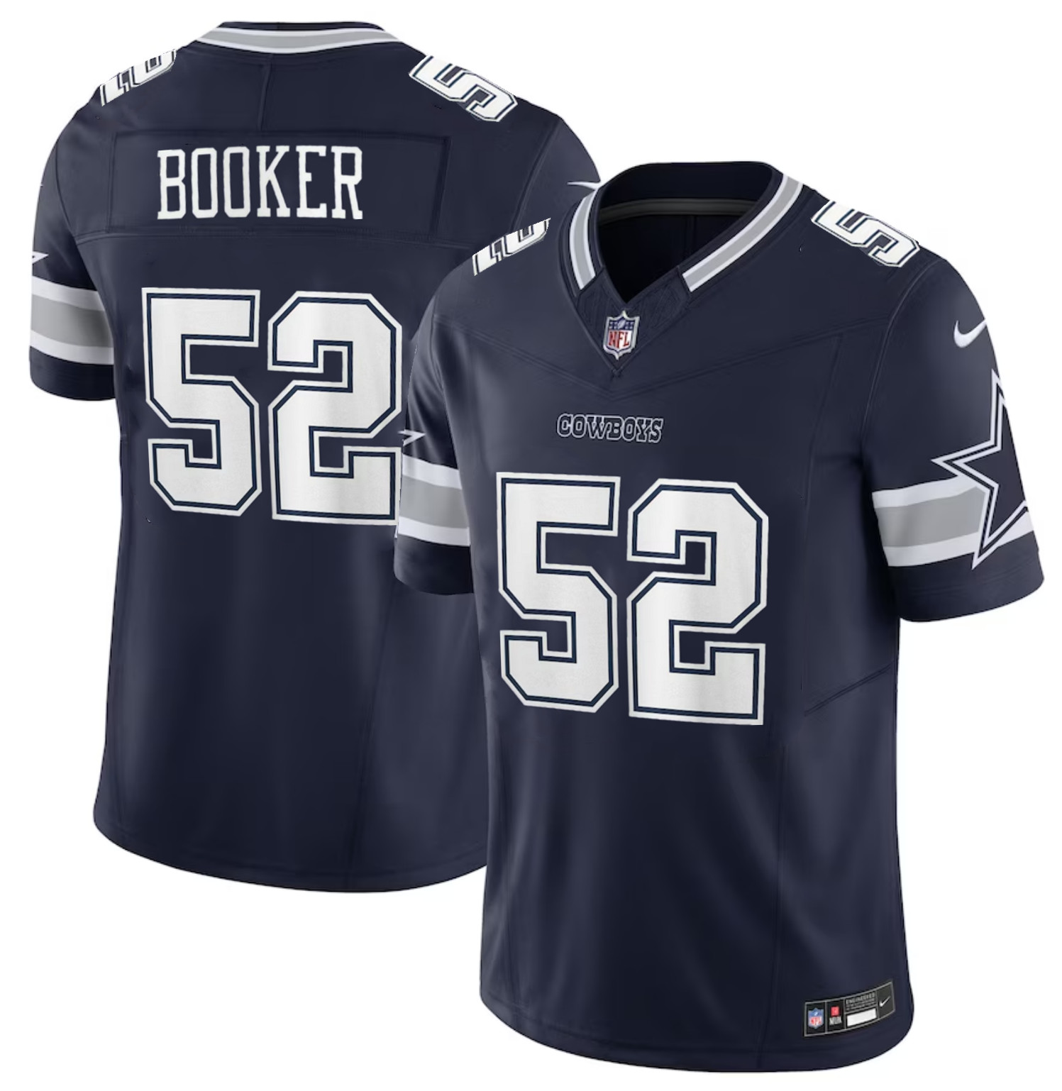 Men's Dallas Cowboys #52 Tyler Booker Navy 2025 F.U.S.E Draft Vapor Untouchable Limited Stitched Football Jersey