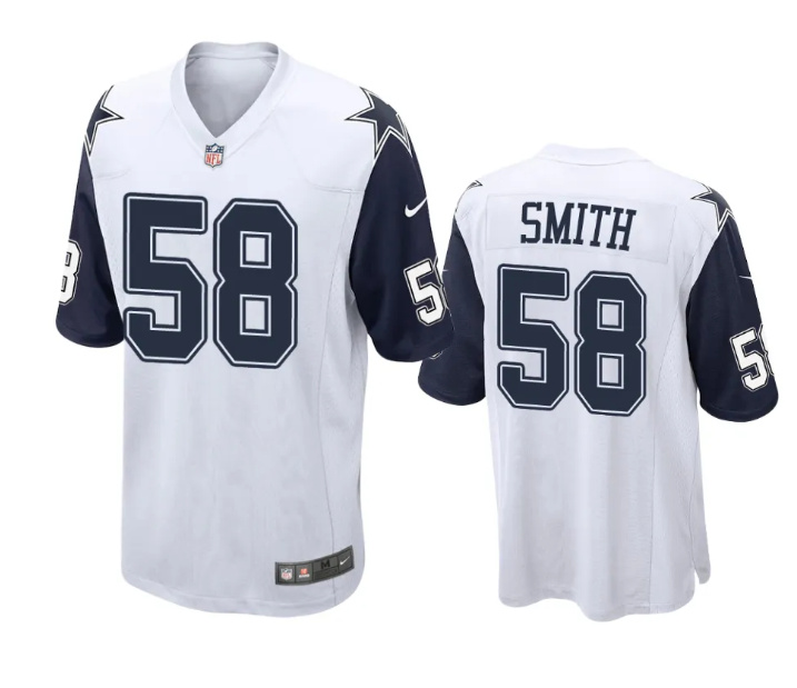 Men's Dallas Cowboys #58 Mazi Smith White Thanksgiving Stitched Football Jersey Men's Dallas Cowboys #58 Mazi Smith White Thanksgiving Stitched Football Jersey