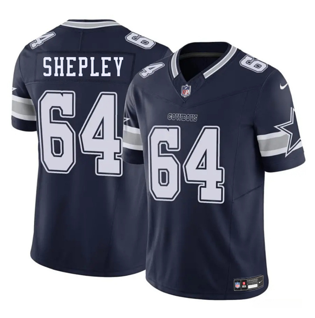 Men's Dallas Cowboys #64 Dakoda Shepleys Navy 2025 F.U.S.E Vapor Untouchable Limited Stitched Football Jersey Men's Dallas Cowboys #64 Dakoda Shepleys Navy 2025 F.U.S.E Vapor Untouchable Limited Stitched Football Jersey
