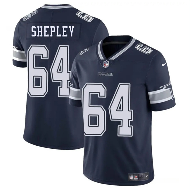 Men's Dallas Cowboys #64 Dakoda Shepleys Navy Blue 2025 Vapor Untouchable Limited Stitched Football Jersey Men's Dallas Cowboys #64 Dakoda Shepleys Navy Blue 2025 Vapor Untouchable Limited Stitched Football Jersey