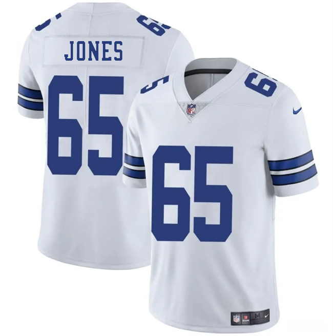 Men's Dallas Cowboys #65 Robert Jones White 2025 Vapor Untouchable Limited Stitched Football Jersey Men's Dallas Cowboys #65 Robert Jones White 2025 Vapor Untouchable Limited Stitched Football Jersey
