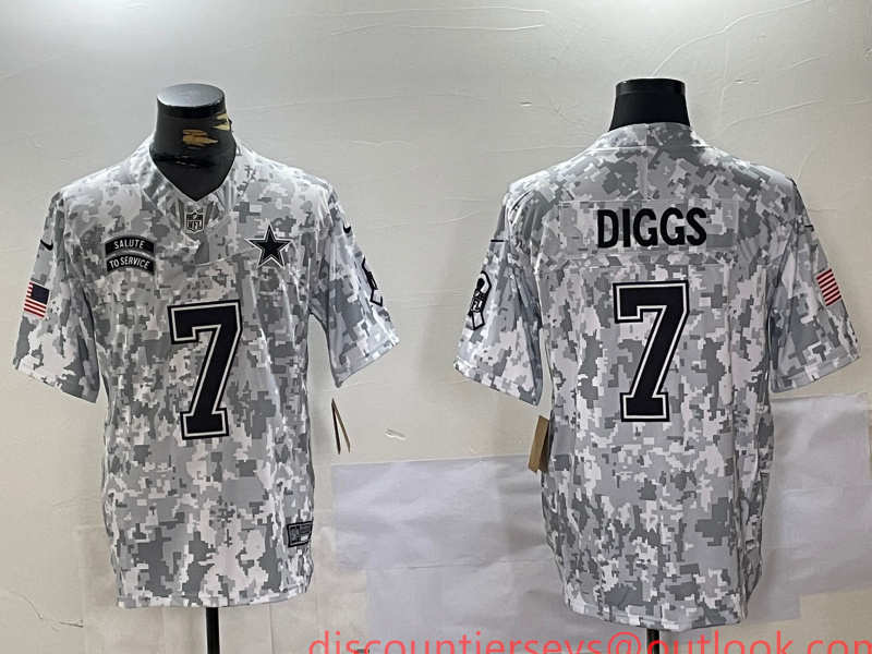 Men's Dallas Cowboys #7 Trevon Diggs 2024 F.U.S.E Arctic Camo Salute To Service Limited Stitched Football Jersey Men's Dallas Cowboys #7 Trevon Diggs 2024 F.U.S.E Arctic Camo Salute To Service Limited Stitched Football Jersey