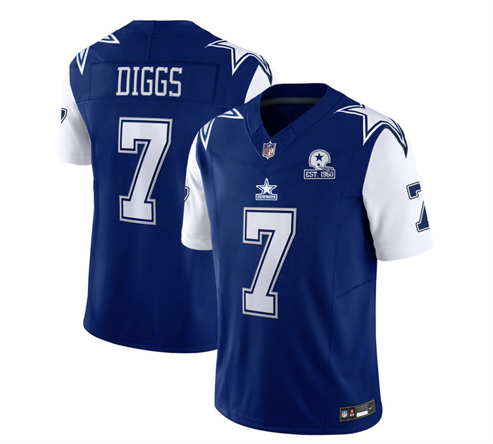 Men's Dallas Cowboys #7 Trevon Diggs Navy 2023 F.U.S.E. With 1960 Patch Vapor Limited Stitched Football Jersey Men's Dallas Cowboys #7 Trevon Diggs Navy 2023 F.U.S.E. With 1960 Patch Vapor Limited Stitched Football Jersey