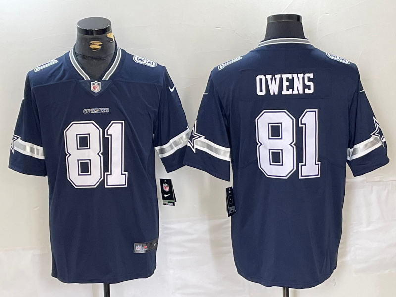 Men's Dallas Cowboys #81 Terrell Owens Navy Vapor Untouchable Limited Stitched Football Jersey Men's Dallas Cowboys #81 Terrell Owens Navy Vapor Untouchable Limited Stitched Football Jersey