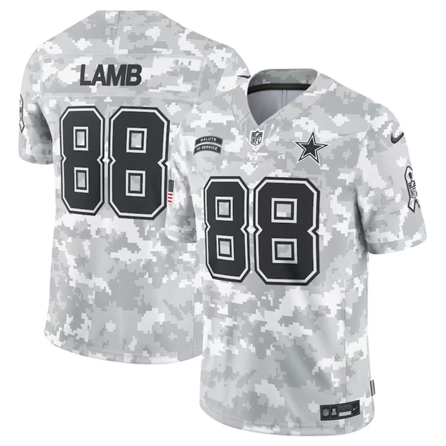 Men's Dallas Cowboys #88 CeeDee Lamb 2024 Arctic Camo Salute To Service Limited Stitched Football Jersey Men's Dallas Cowboys #88 CeeDee Lamb 2024 Arctic Camo Salute To Service Limited Stitched Football Jersey