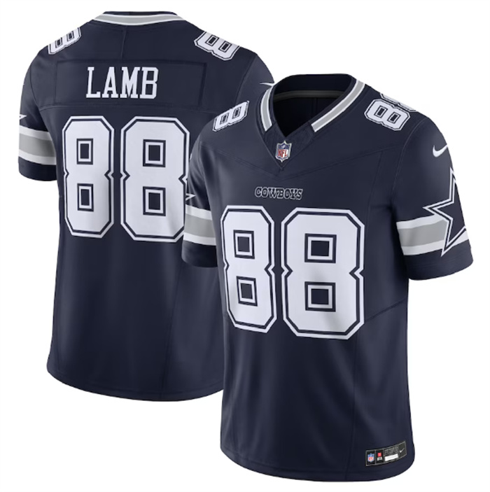 Men's Dallas Cowboys #88 CeeDee Lamb Navy 2023 F.U.S.E. Vapor Limited Stitched Football Jersey Men's Dallas Cowboys #88 CeeDee Lamb Navy 2023 F.U.S.E. Vapor Limited Stitched Football Jersey