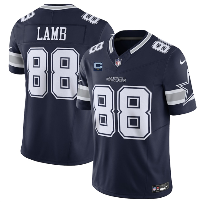 Men's Dallas Cowboys #88 CeeDee Lamb Navy 2025 F.U.S.E. With 1-Star C Patch Vapor Limited Stitched Football Jersey Men's Dallas Cowboys #88 CeeDee Lamb Navy 2025 F.U.S.E. With 1-Star C Patch Vapor Limited Stitched Football Jersey