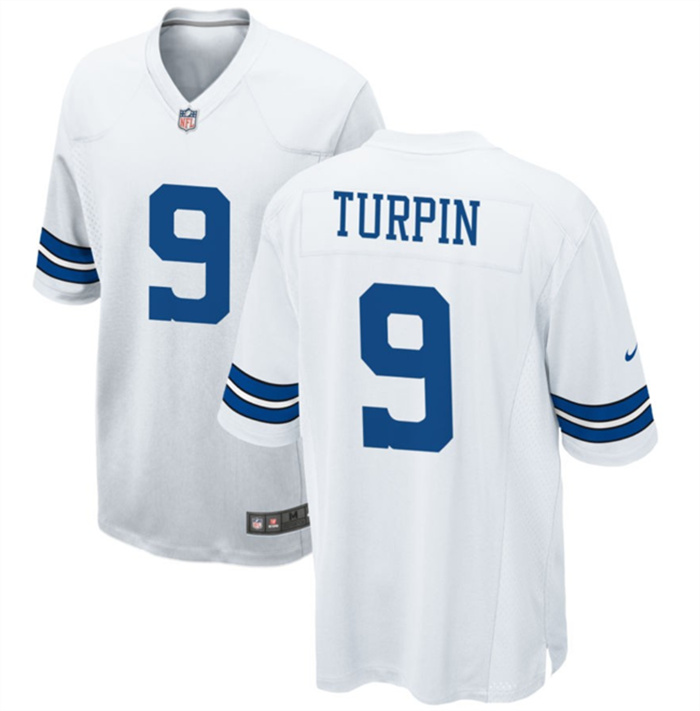 Men's Dallas Cowboys #9 KaVontae Turpin White Stitched Football Game Jersey Men's Dallas Cowboys #9 KaVontae Turpin White Stitched Football Game Jersey