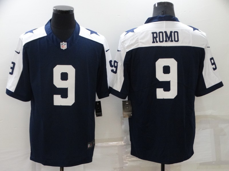 Men's Dallas Cowboys #9 Tony Romo Navy White Stitched Jersey Men's Dallas Cowboys #9 Tony Romo Navy White Stitched Jersey