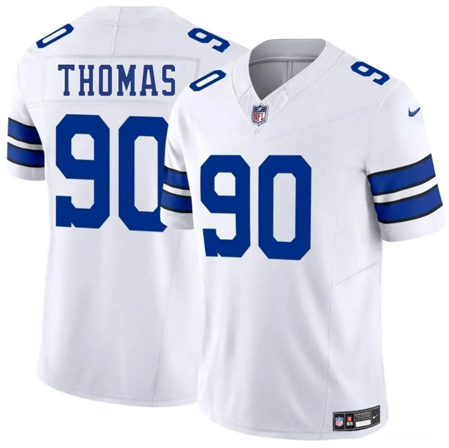 Men's Dallas Cowboys #90 Solomon Thomas White 2025 F.U.S.E Vapor Untouchable Limited Stitched Football Jersey Men's Dallas Cowboys #90 Solomon Thomas White 2025 F.U.S.E Vapor Untouchable Limited Stitched Football Jersey