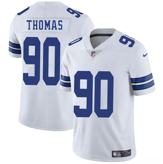 Men's Dallas Cowboys #90 Solomon Thomas White 2025 Vapor Untouchable Limited Stitched Football Jersey