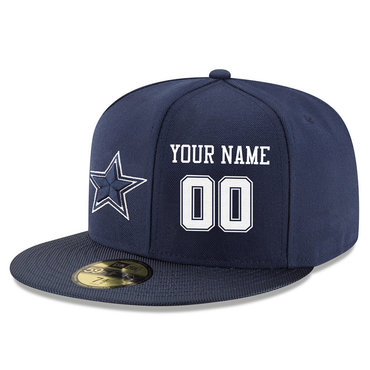 Men's Dallas Cowboys Navy Color Snapback Custom Hat (Stitched any name&number) Men's Dallas Cowboys Navy Color Snapback Custom Hat (Stitched any name&number)
