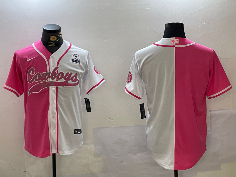 Men's Dallas Cowboys big logo Red White With Patch Cool Base Stitched Baseball Jersey 16 Men's Dallas Cowboys big logo Red White With Patch Cool Base Stitched Baseball Jersey 16