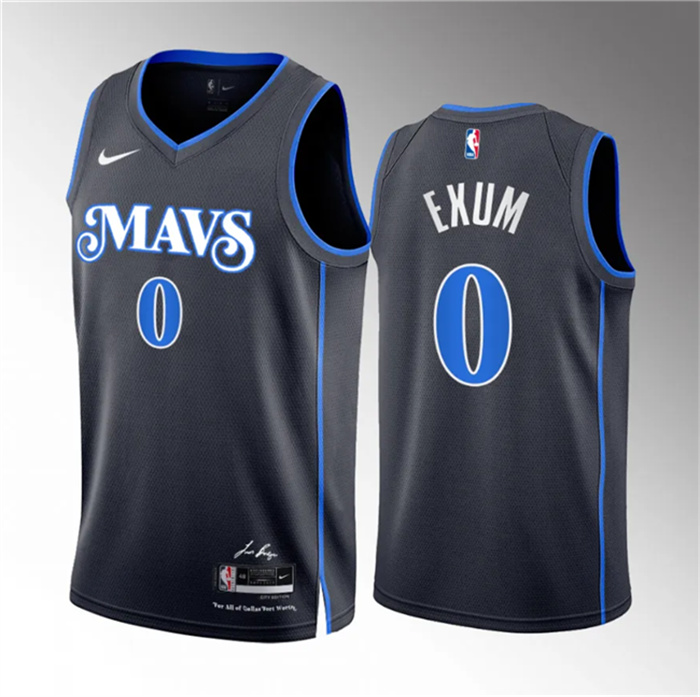 Men's Dallas Mavericks #0 Dante Exum Black 2023 24 City Edition Stitched Basketball Jersey Men's Dallas Mavericks #0 Dante Exum Black 2023 24 City Edition Stitched Basketball Jersey