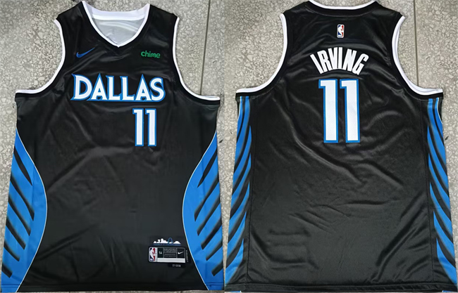 Men's Dallas Mavericks #11 Kyrie Irving Black 2025-26 City Edition Stitched Basketball Jersey Men's Dallas Mavericks #11 Kyrie Irving Black 2025-26 City Edition Stitched Basketball Jersey