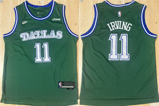 Men's Dallas Mavericks #11 Kyrie Irving Green 2025 26 Classic Edition Stitched Basketball Jersey Men's Dallas Mavericks #11 Kyrie Irving Green 2025 26 Classic Edition Stitched Basketball Jersey