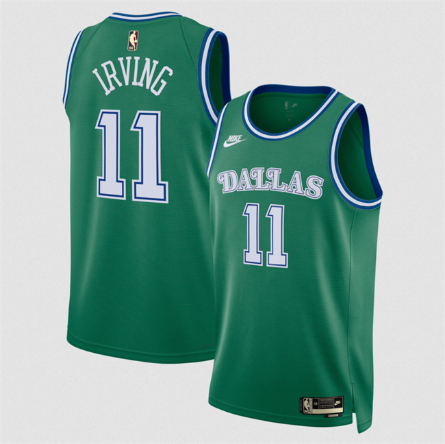 Men's Dallas Mavericks #11 Kyrie Irving Green 2025 Classic Edition Stitched Basketball Jersey Men's Dallas Mavericks #11 Kyrie Irving Green 2025 Classic Edition Stitched Basketball Jersey