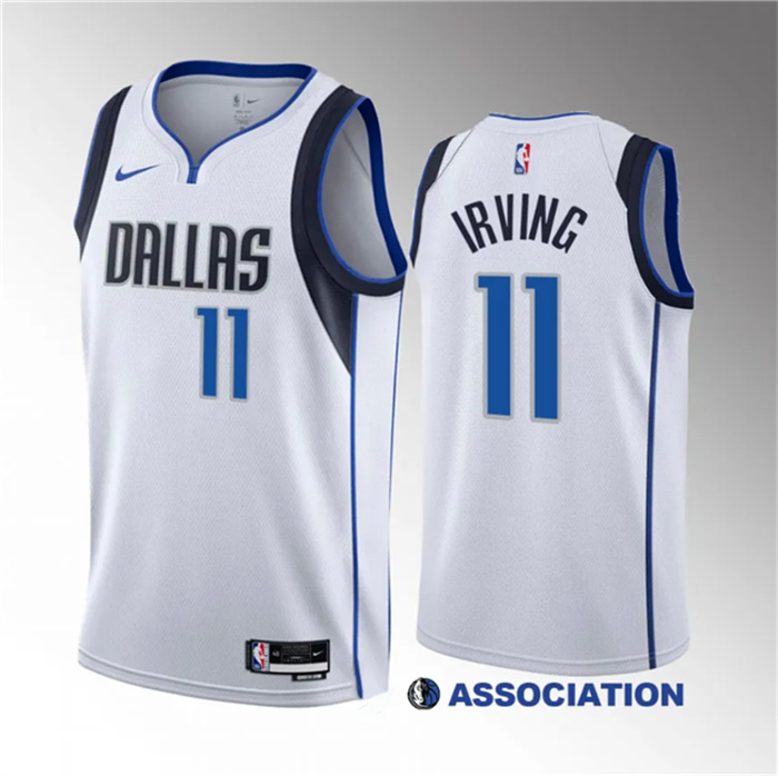 Men's Dallas Mavericks #11 Kyrie Irving White Association Edition Stitched Basketball Jersey Men's Dallas Mavericks #11 Kyrie Irving White Association Edition Stitched Basketball Jersey