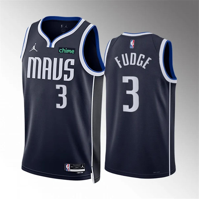 Men's Dallas Mavericks #3 Alex Fudge Navy Statement Edition Stitched Basketball Jersey Men's Dallas Mavericks #3 Alex Fudge Navy Statement Edition Stitched Basketball Jersey