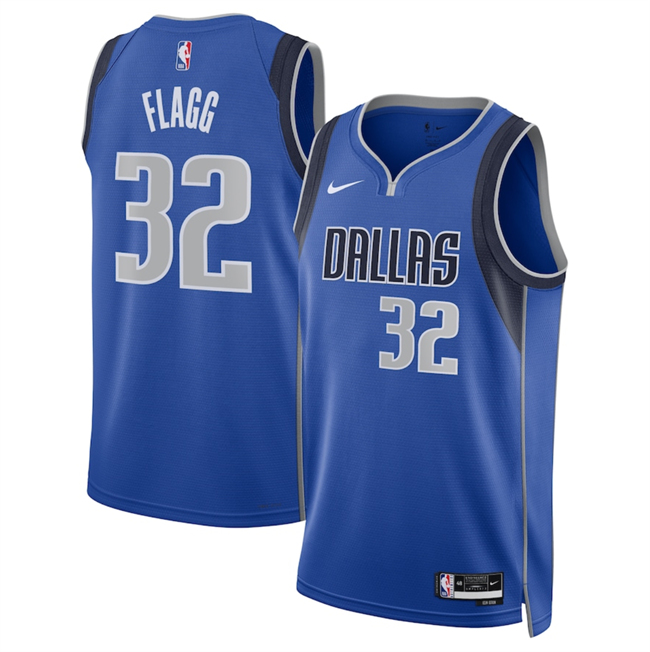 Men's Dallas Mavericks #32 Cooper Flagg Blue 2025 Draft Icon Edition Stitched Basketball Jersey