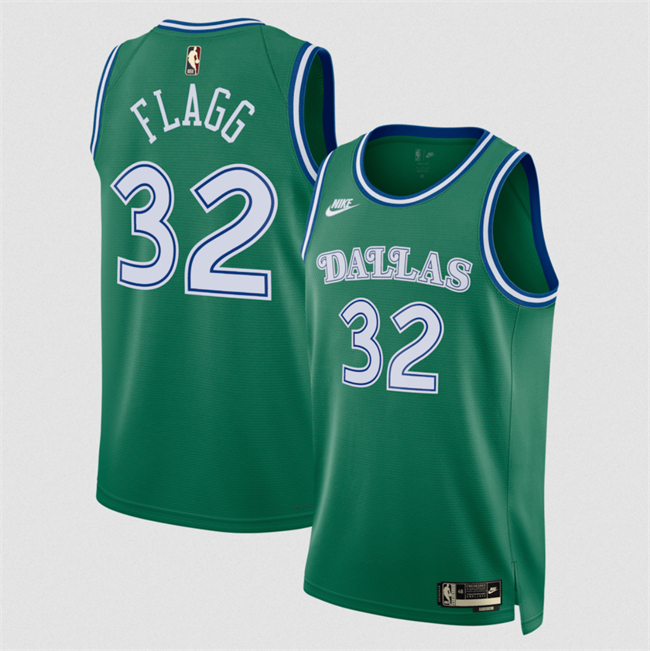 Men's Dallas Mavericks #32 Cooper Flagg Green 2025 Classic Edition Stitched Basketball Jersey Men's Dallas Mavericks #32 Cooper Flagg Green 2025 Classic Edition Stitched Basketball Jersey